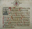 Jamestown Exposition invitation to formal opening at Moses Myers House museum. Norfolk, VA.
