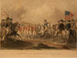 Graphic of Surrender of Cornwallis at York Town by Virtue, Emmine & Co of New York at Hampton Roads Naval Museum. Norfolk, VA.