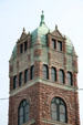 Romanesque Revival tower of Court St. Baptist Church. Portsmouth, VA.