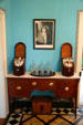 Sideboard in dining room of Ash Lawn-Highland. Charlotttesville, VA.