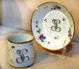 French porcelain owned by James Madison at James Madison Museum. Orange, VA.