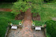 View of garden from Woodrow Wilson Birthplace upper porch. Staunton, VA.