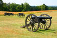 Cannons & caissons on Manassas battlefield. Manassas, VA.