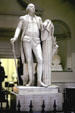 White marble statue of George Washington by Houdon in rotunda of Virginia State Capitol. Richmond, VA.