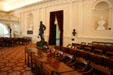 Statues of Virginia notables line Old Hall of the House of Delegates Virginia State Capitol. Richmond, VA