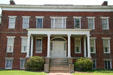 Facade of Centre Hill a mansion visited by Lincoln & Taft. Petersburg, VA.