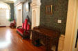 Carved furniture of central hall of Centre Hill house museum. Petersburg, VA.