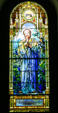 St Thomas stained glass for Georgia by Louis Comfort Tiffany at Blandford Church. Petersburg, VA.