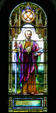 St Paul stained glass for Louisiana by Louis Comfort Tiffany at Blandford Church. Petersburg, VA.