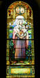 St Mark stained glass for South Carolina by Louis Comfort Tiffany at Blandford Church. Petersburg, VA.