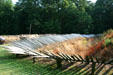 Union defenses of siege encampment on Eastern Front at Petersburg National Battlefield. Petersburg, VA.