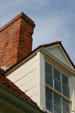 Civil War damage to chimney of Eppes house. Hopewell, VA.