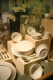 Army serving dishes from at U.S. Army Quartermaster Museum. Petersburg, VA.