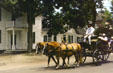 Horse & carriage in front of James Geddy House. Williamsburg, VA.