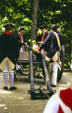 Preparing to fire a cannon at the Open Air Museum of Yorktown Victory Center. Yorktown, VA.