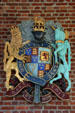 Royal crest in Memorial Church at Jamestown Colonial National Park. Jamestown, VA.
