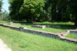 Foundations of multi-dwelling structure conforming to dimensions passed by assembly in 1662 & abandoned c1699 at Jamestown Colonial National Park. Jamestown, VA.