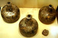 Wine bottles from England found in New Towne in Jamestown National Park Museum. Jamestown, VA.