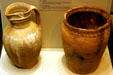 Pitcher & storage jar found at Jamestown in Jamestown National Park Museum. Jamestown, VA.