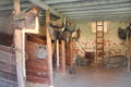 Horse stalls in stable at Mt Vernon. Washington, VA.