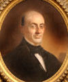 Portrait of newspaper editor & abolitionist William Lloyd Garrison at Bennington Museum. Bennington, VT.
