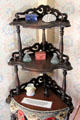 Knick knack shelves in birthplace house at President Calvin Coolidge State Historic Park. Plymouth Notch, VT.