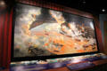 Grand Panorama scroll shows Civil War battle of gunboats passing New Orleans, LA on Apr. 24, 1862 at Vermont History Center. Barre, VT.