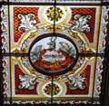 Reception room ceiling stained glass at Vermont State House. Montpelier, VT.