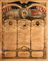Civil War Soldier's Memorial graphic for Tenth Regiment, Co. A of Vermont Volunteers by Currier & Ives at Vermont History Museum. Montpelier, VT