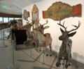 Carousel deer in circus building at Shelburne Museum. Shelburne, VT.