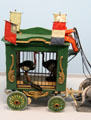 Ostrich wagon circus parade figure in circus building at Shelburne Museum. Shelburne, VT.