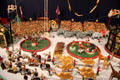 Miniature three-ring circus carved by Edgar Kirk in circus building at Shelburne Museum. Shelburne, VT.