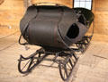 Caleche sleigh by Abram Aker of Sing Sing, NY at Shelburne Museum. Shelburne, VT.