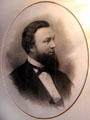Frederick Billings portrait by William Kurtz at Marsh-Billings-Rockefeller Mansion. Woodstock, VT.