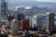 Downtown plus Qwest & Safeco sports facilities seen from Space Needle. Seattle, WA.