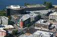 Residential area tucked between Seattle Center & Olympic Sculpture Park from Space Needle. Seattle, WA.