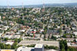 Queen Anne Hill residential neighborhood of Seattle from Space Needle. Seattle, WA.