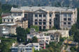 Queen Anne High School north of Space Needle. Seattle, WA.