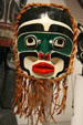 Woman giving birth wooden first nations mask by Mungo Martin of Fort Rupert at Seattle Art Museum. Seattle, WA