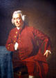 Painted portrait of Dr. Silvester Gardiner of Boston by John Singleton Copley at Seattle Art Museum. Seattle, WA.