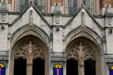 Portal details of Suzzallo Library on University of Washington campus. Seattle, WA.
