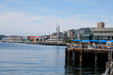 Piers from Seattle Aquarium to north. Seattle, WA.