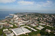 Seattle northwestern waterfront & neighborhoods from Space Needle. Seattle, WA.
