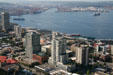 View of Seattle Container Port from Space Needle. Seattle, WA.