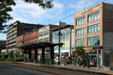 Tacoma Warehouse District with heritage buildings, now University of Washington, Tacoma opposite Union Station. Tacoma, WA.