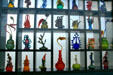 Fanciful glass sculptures by Dale Chihuly in Venetian Wall of Seaform Pavilion bridge to Museum of Glass. Tacoma, WA.