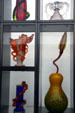 Artistic glass sculptures by Dale Chihuly in Venetian Wall of Seaform Pavilion bridge. Tacoma, WA.