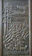 Panel of flock of sheep on bronze doors of Washington State Capitol. Olympia, WA.