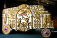Golden circus wagon at Circus World Museum. Baraboo, WI.