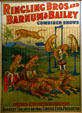 Ringling Bros, Barnum & Bailey combined shows poster featuring leopard act at Circus World Museum. Baraboo, WI.